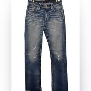 BKE Tyler Straight Leg Stretch Distressed Jeans
